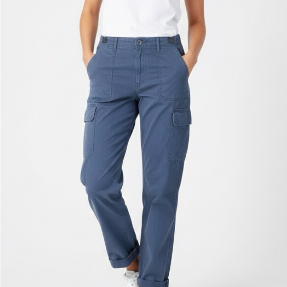 Zara Blue Gray Utility Cargo Cotten Pants Ladies Size 10